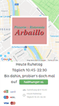 Mobile Screenshot of pizzeria-arbaillo.at